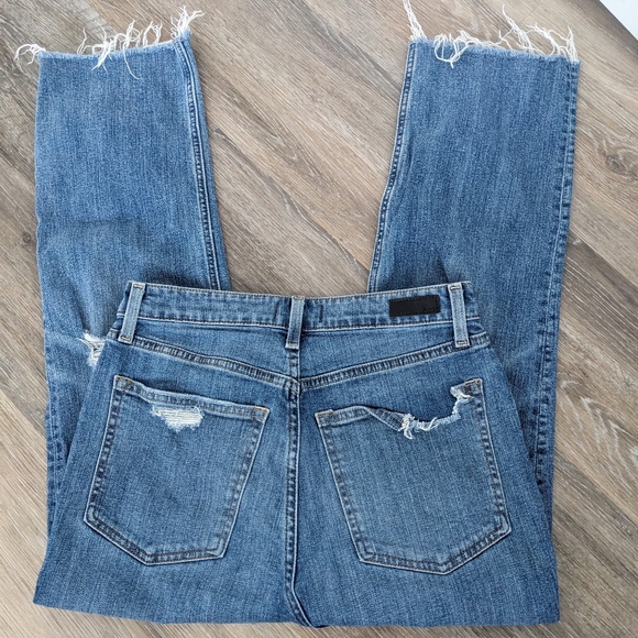 Abercrombie & Fitch Zoe Natural Rose Ankle straight distressed jean - Picture 3 of 4